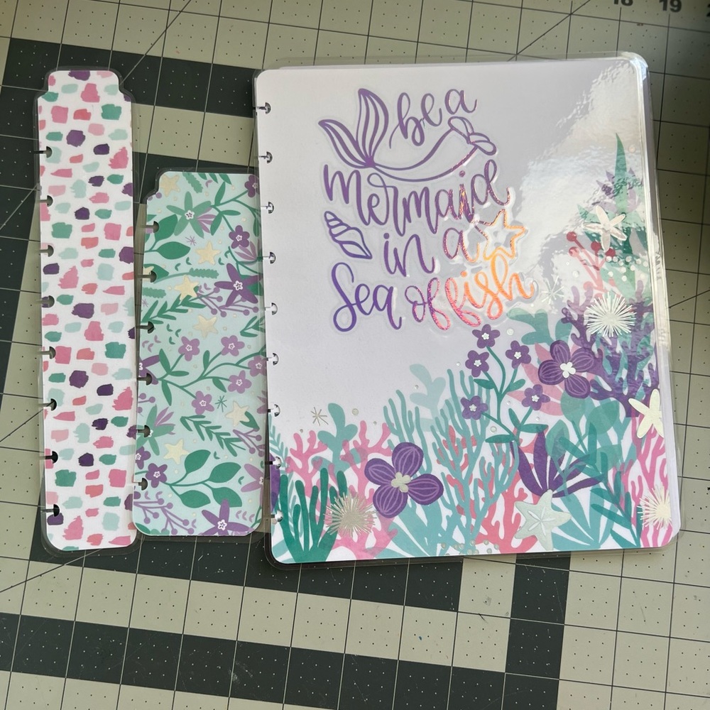 Be a Mermaid in a sea of fish Notebook classic size planner COVER & tab dividers